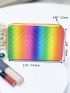 Rainbow Pattern Chevron Card Holder With Zipper