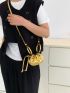 Crocodile Embossed Bucket Bag Mini Funky