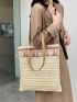 Tassel Decor Straw Bag Medium Vacation