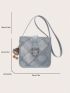 Mini Square Bag Geometric Pattern With Bag Charm