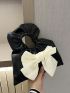 Medium Ruched Bag Bow Decor Top Handle For Daily