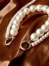 Faux Pearl Beaded Bag Strap Removable