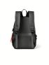 Black Laptop Backpack Minimalist Adjustable Strap For Daily