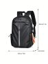 Black Laptop Backpack Minimalist Adjustable Strap For Daily