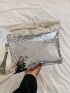 Medium Square Bag Sequin Decor Glamorous