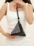 Mini Novelty Bag Black Rhinestone Decor For Party