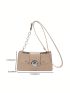 Metal Decor Square Bag PU