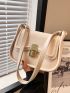 Small Saddle Bag Beige Flap For Work