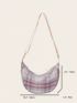 Plaid Hobo Bag Nylon