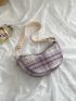 Plaid Hobo Bag Nylon