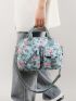 Small Top Handle Bag Floral Graphic Pocket Front