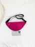 Neon Pink Fanny Pack Snakeskin Embossed Funky