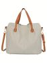 Women Handbag Soft PU Shopper Tote Bag Large Shoulder Bag