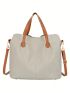 Women Handbag Soft PU Shopper Tote Bag Large Shoulder Bag