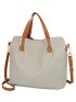 Women Handbag Soft PU Shopper Tote Bag Large Shoulder Bag