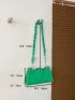 Medium Baguette Bag Green PU