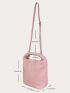 Small Bucket Bag Embossed Detail Pink