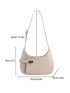 Minimalist Hobo Bag Medium Twist Lock White