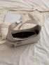 Minimalist Hobo Bag Medium Twist Lock White