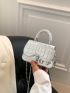 Crocodile Embossed Square Bag Mini Flap Funky