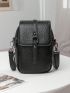 Minimalist Square Bag Mini Flap Black