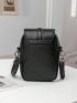 Minimalist Square Bag Mini Flap Black