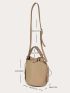 Minimalist Bucket Bag Mini Drawstring Design Top Handle