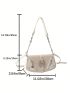 Metal Decor Saddle Bag Medium Flap