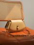 Apricot Novelty Bag Flap Chain Strap For Daily