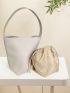 Minimalist Bucket Bag With Inner Pouch