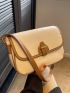 Contrast Binding Saddle Bag Small Flap