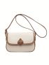 Contrast Binding Saddle Bag Small Flap