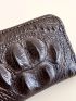 Crocodile Embossed Card Holder Zipper Around