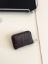 Crocodile Embossed Card Holder Zipper Around