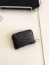 Crocodile Embossed Card Holder Zipper Around