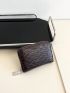 Crocodile Embossed Card Holder Zipper Around