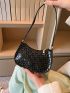 Small Hobo Bag Geometric Pattern Fashion Style