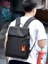 Waterproof Men's Laptop Fashion Black Business USB Charging Backpack Camping Bag