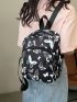 Medium Classic Backpack Butterfly Pattern