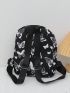 Medium Classic Backpack Butterfly Pattern