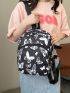 Medium Classic Backpack Butterfly Pattern