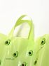 Large Capacity Tote Bag Avocado Double Handle