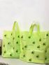 Large Capacity Tote Bag Avocado Double Handle