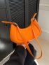 PU Hobo Bag Minimalist Orange