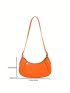 PU Hobo Bag Minimalist Orange