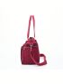 Letter Patch Decor Shoulder Tote Bag Double Handle With Zipper