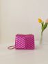 Chevron Pattern Flap Square Bag Funky