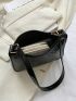 Snakeskin Embossed Hobo Bag Fashion White With Zipper