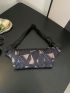 Geometric Pattern Fanny Pack With Zipper