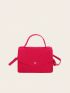 Neon Pink Flap Square Bag